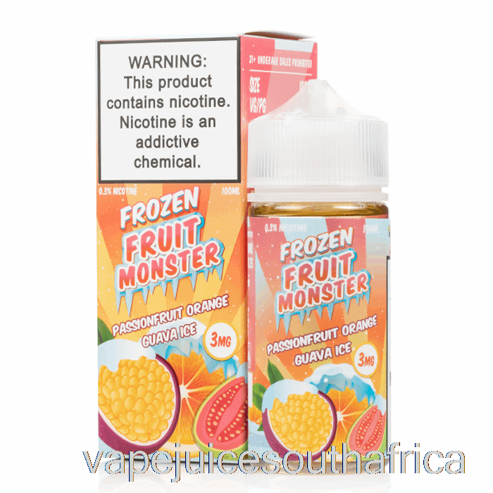 Vape Juice South Africa Ice Passionfruit Orange Guava - Frozen Fruit Monster - 100Ml 0Mg